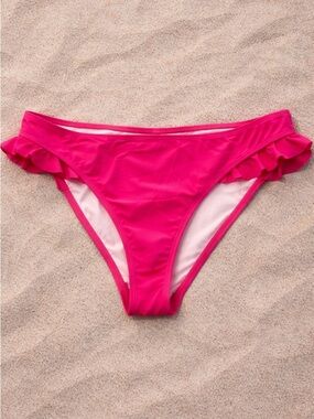 Cupshe • NWT Pink Ruffle Bikini Bottom